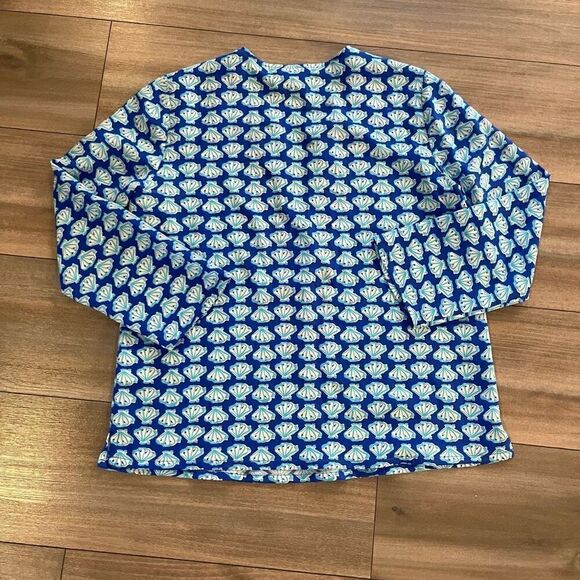 Lilly Pulitzer Blue Pattern Blouse Women Small - Picture 6 of 6